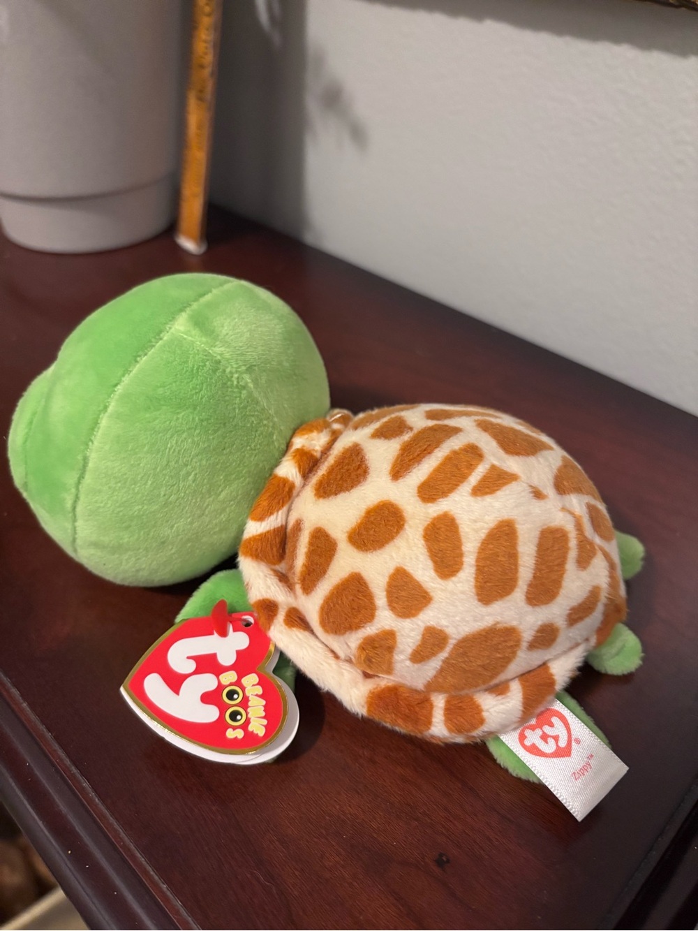 Zippy TY❤️ Beanie Boos Green Plush Sappy Face Turtle - Picture 4 of 7